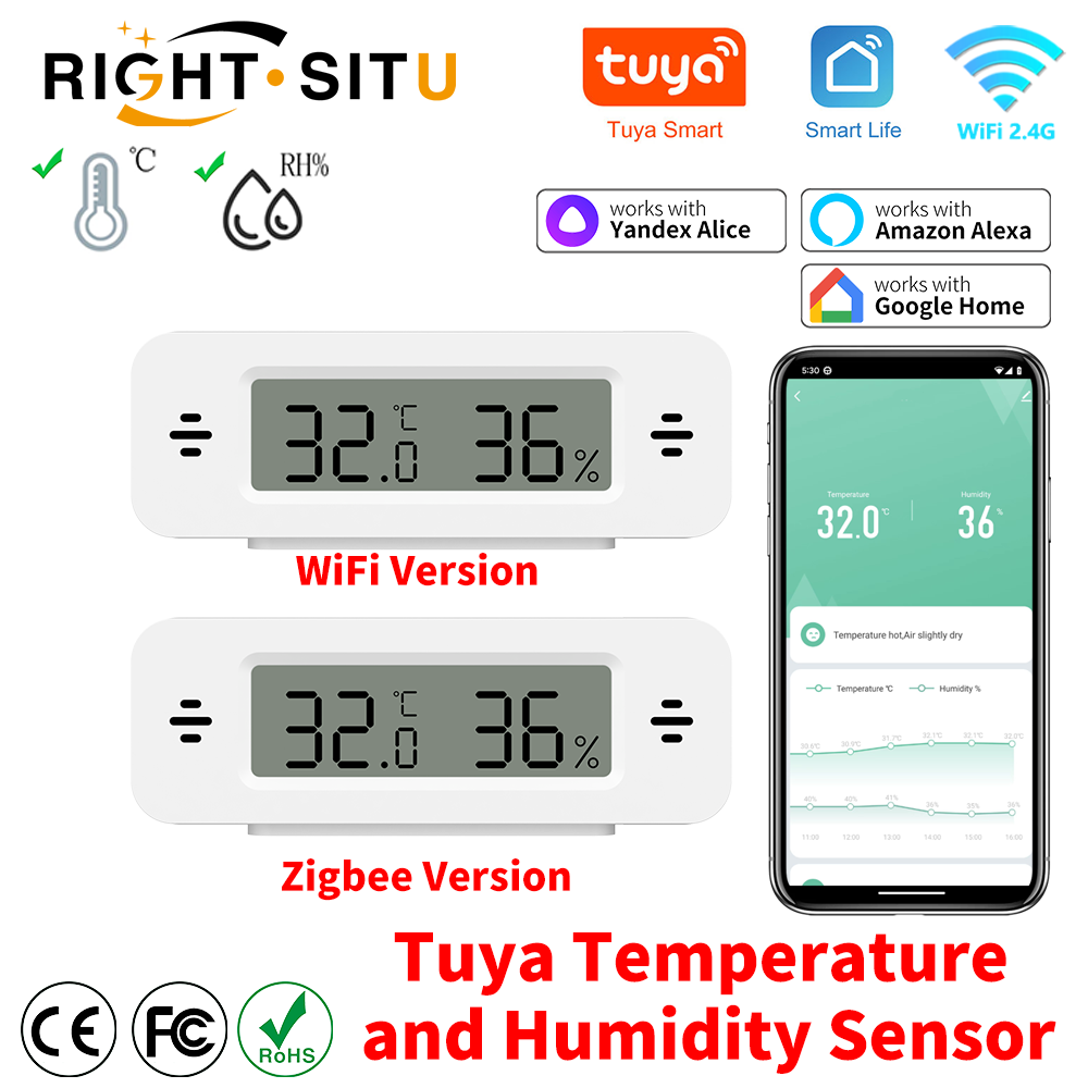 Home Automation Ideas - Tuya WiFi Zigbee Sensor Kelembaban Suhu