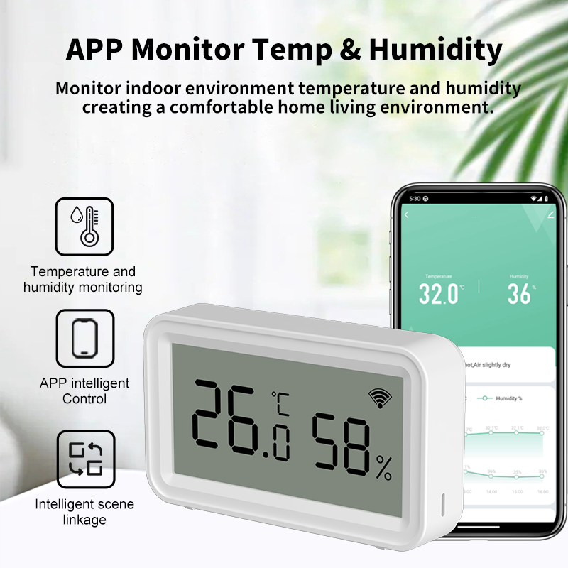 Tuya Zigbee WiFi Termometer Hi - Temperature Humidity Sensor ulasan dan harga
