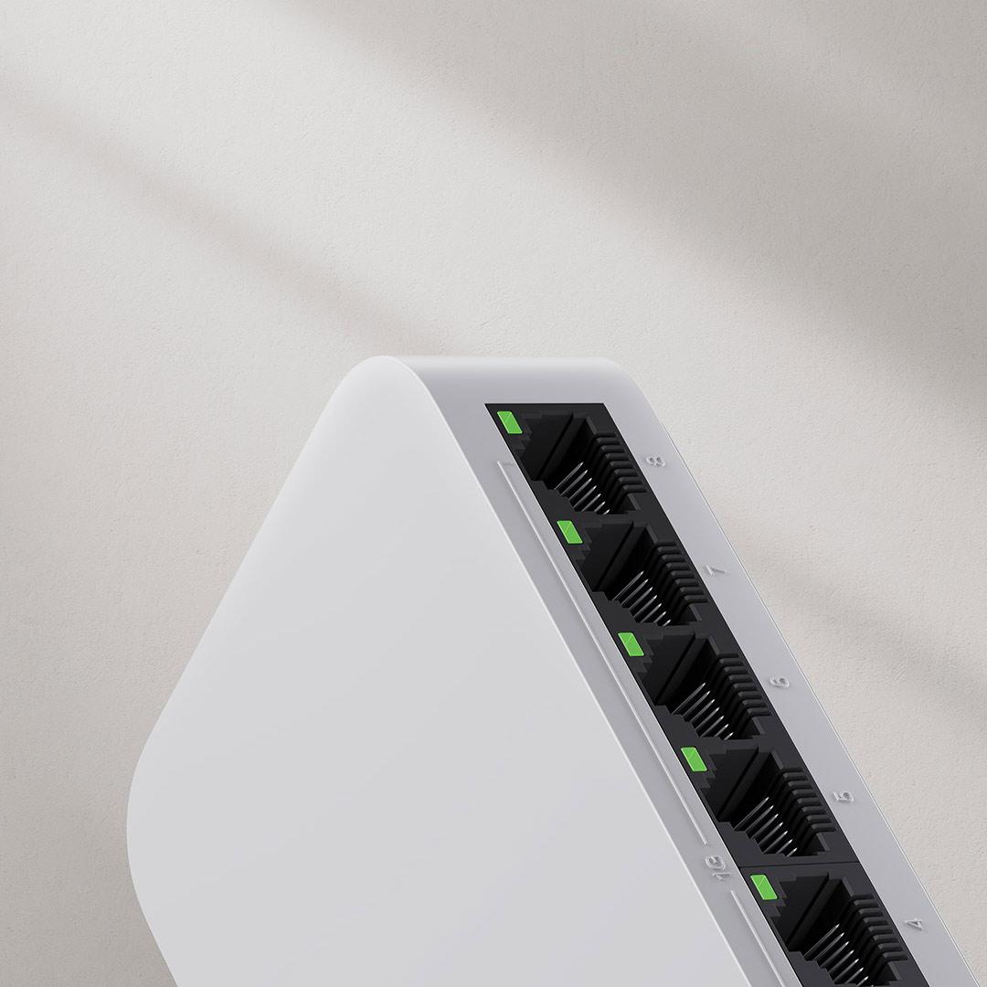 Xiaomi Mi 8 port RJ45 sakelar  - Xiaomi Hub Mijia Hub ulasan dan harga