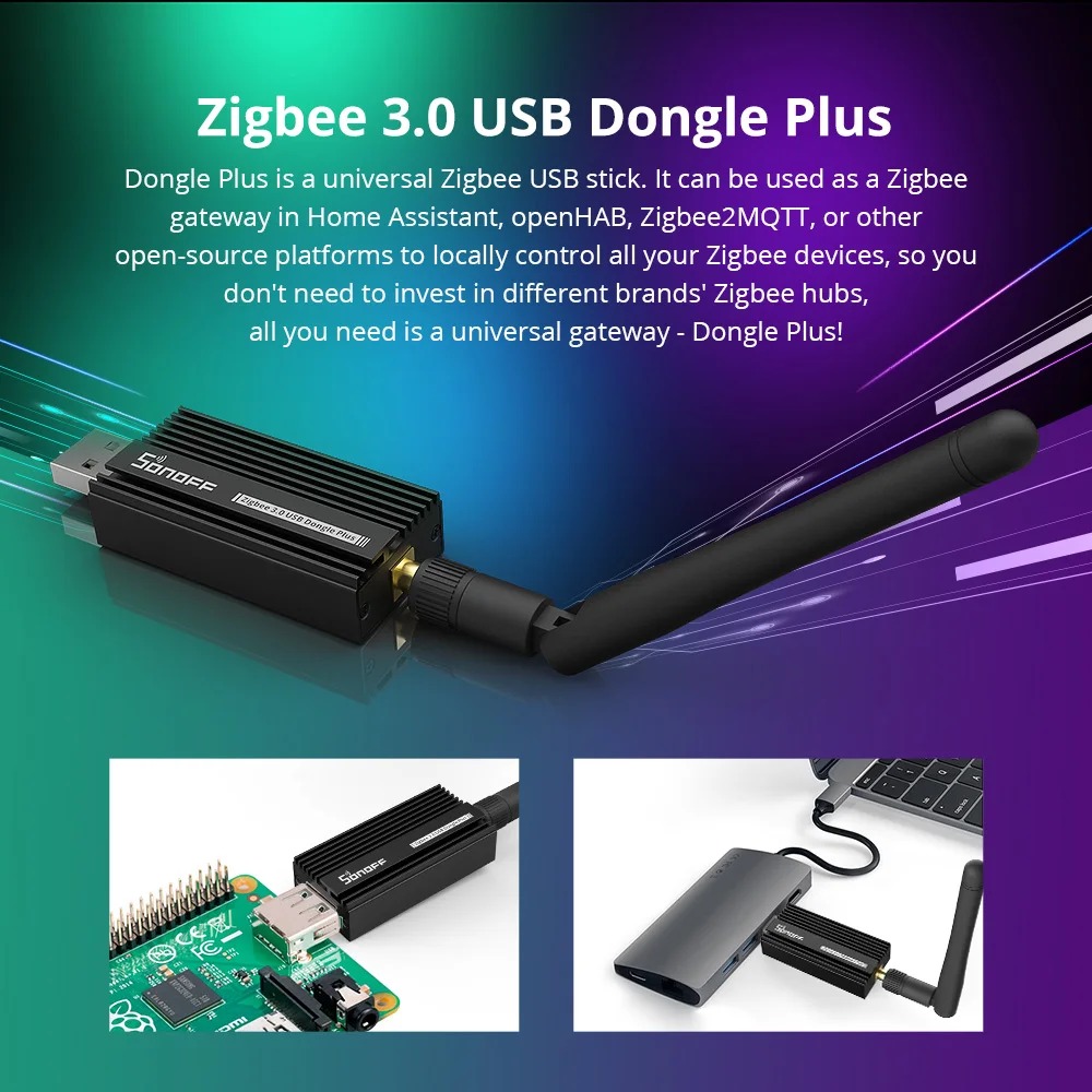 Sonoff Zigbee 3.0 Usb Dongle P - Zigbee Coordinator Stick ulasan dan harga