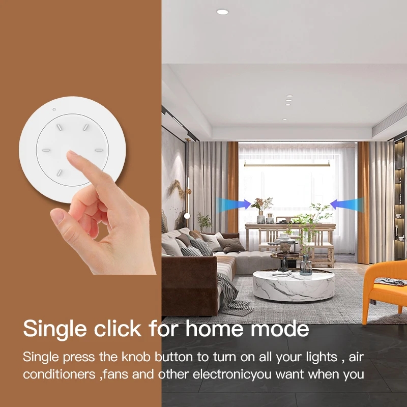 Sakelar Kenop ZigBee Pintar Be - Home Automation Ideas ulasan dan harga