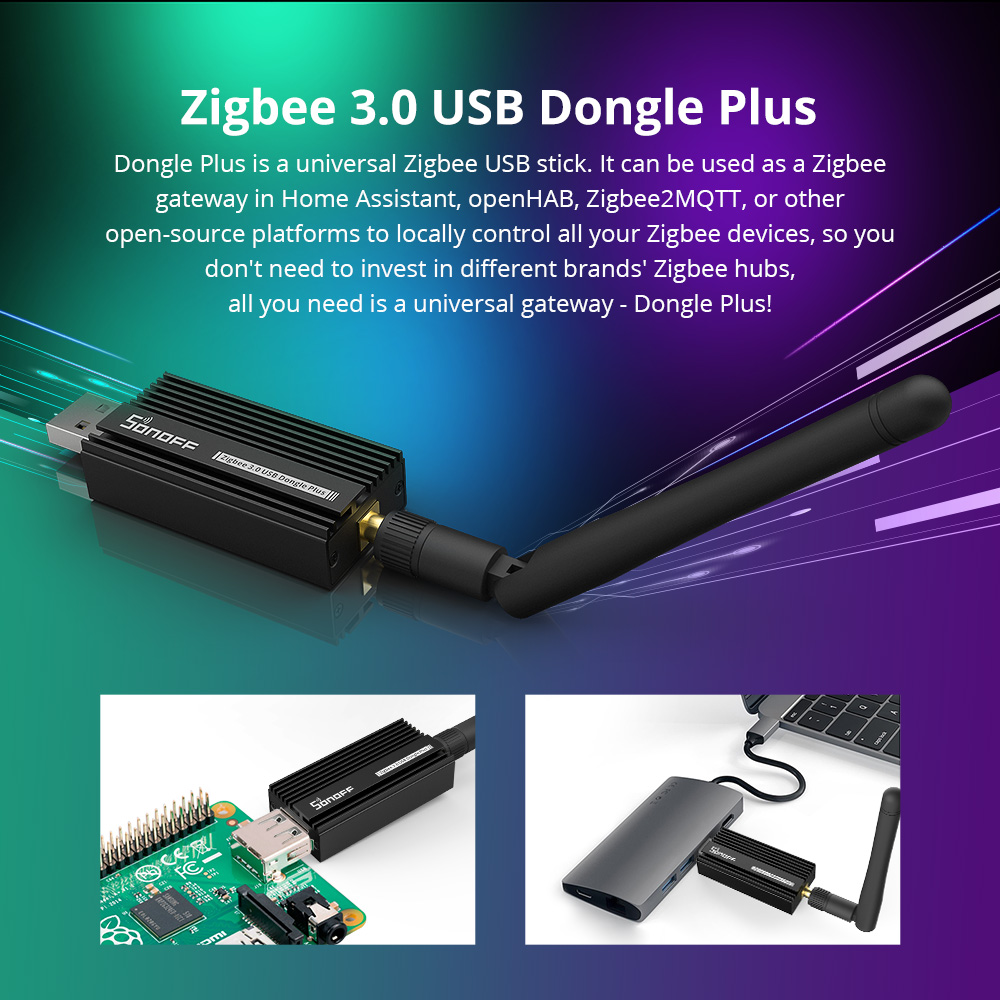 SONOFF Zigbee 3.0 USB Dongle P - Zigbee Coordinator Stick ulasan dan harga