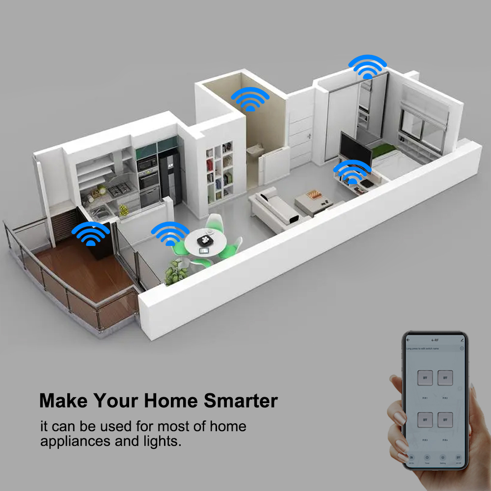 Modul Relay Smart Switch 4CH O - Home Automation Ideas ulasan dan harga